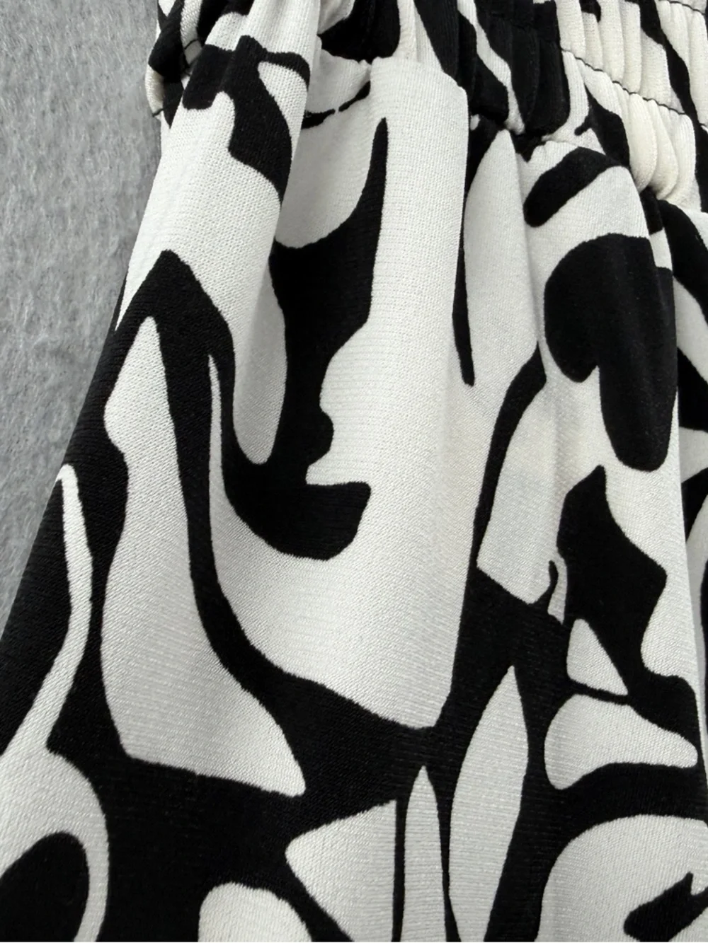 Three Dots Pants Womens L Black White Print Palazzo Resortwear Boho Comfy NWT - Picture 6 of 13
